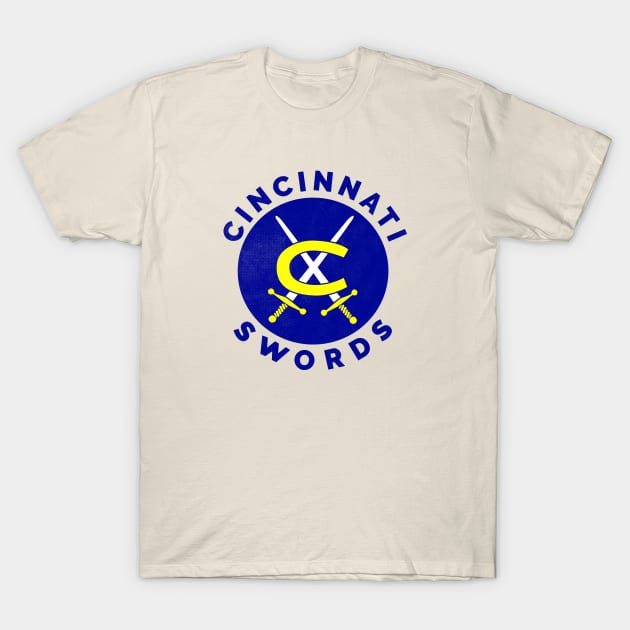 Defunct Cincinnati Swords Hockey 1972 T-Shirt by LocalZonly